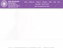 Tablet Screenshot of kellyosterbergerelectrolysis.com